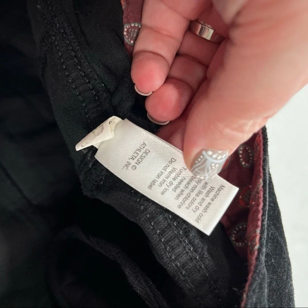 Athleta Black Velvet Pencil Skirt